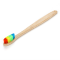 Etiqueta privada de bambú del cepillo de dientes del arco iris del cepillo de dientes del OEM barato al por mayor